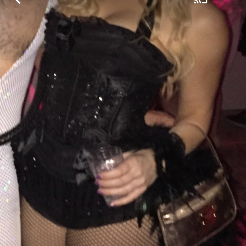 Black swan costume corset